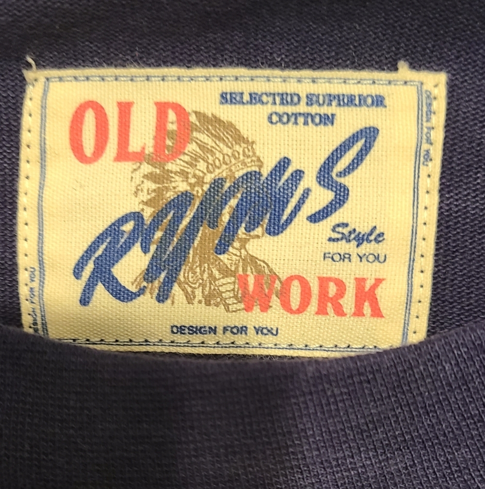 Men's Navy Blue Patchwork Tee with Plaid Accents - Picture 2 of 6